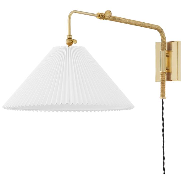 Image 1 Dorset 1 Light Wall Sconce Aged Brass