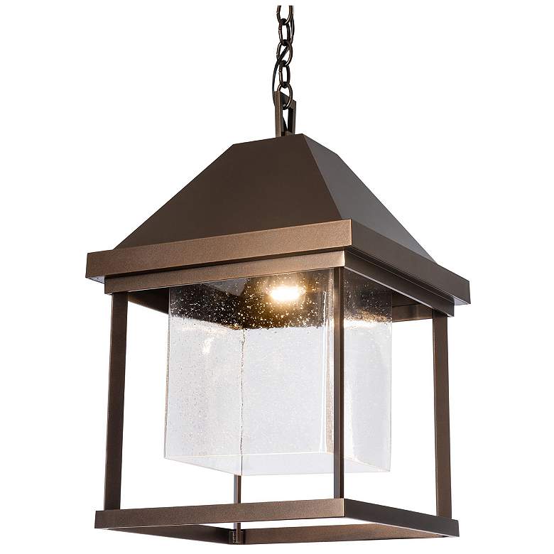Image 1 Dorset 22.7"H Coastal Bronze Dark Sky Outdoor Lantern w/ Seeded Glass