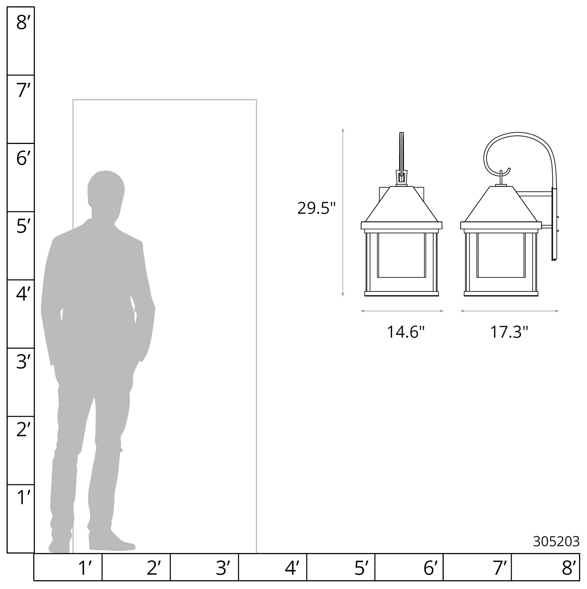 Dorset 29.5"High Coastal Dark Smoke Outdoor Wall Sconce