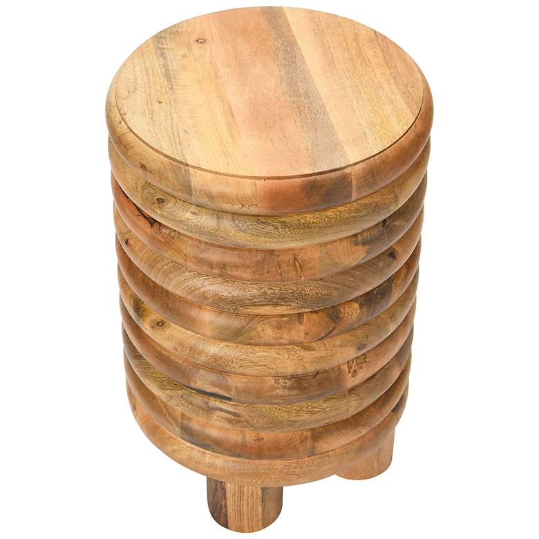 Image 7 Dossier Vintage Solid Wood End Table or Stool, Natural Finish more views