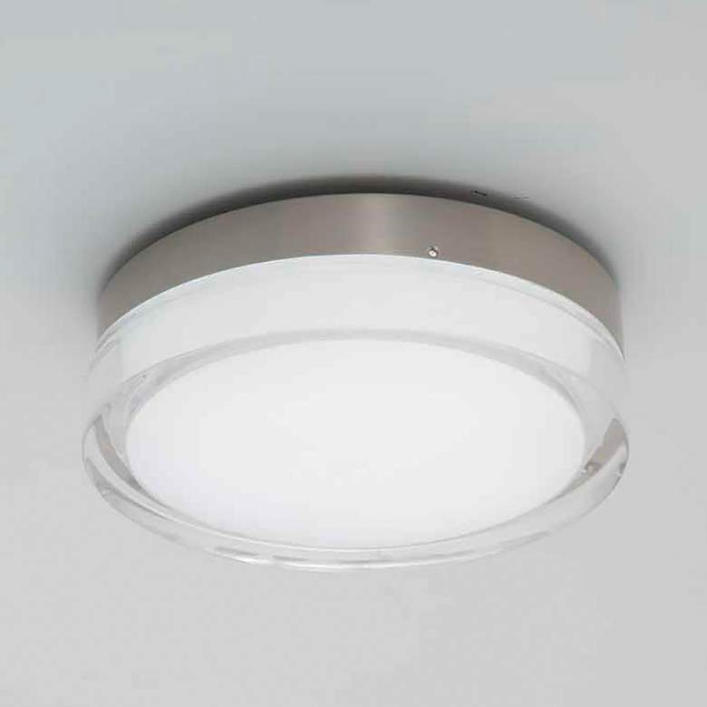Image 1 Dot 12 1/4" Wide Stainless Steel LED Outdoor Ceiling Light