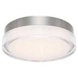 Dot 2.5&quot;H x 12.13&quot;W 1-Light Flush Mount in Stainless Steel