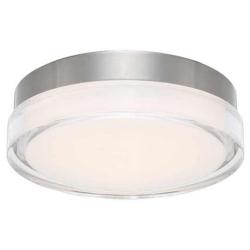 Dot 2.5&quot;H x 15&quot;W 1-Light Flush Mount in Stainless Steel