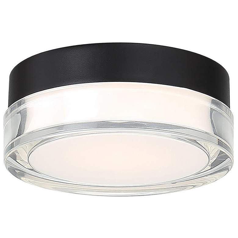 Image 1 Dot 2.5 inchH x 6.25 inchW 1-Light Flush Mount in Black