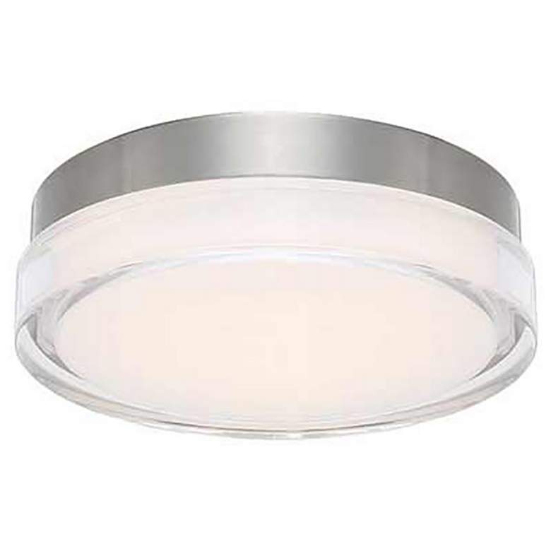 Image 1 Dot 2.5"H x 6.25"W 1-Light Flush Mount in Stainless Steel