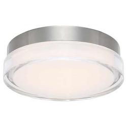 Dot 2.5&quot;H x 6.25&quot;W 1-Light Flush Mount in Stainless Steel