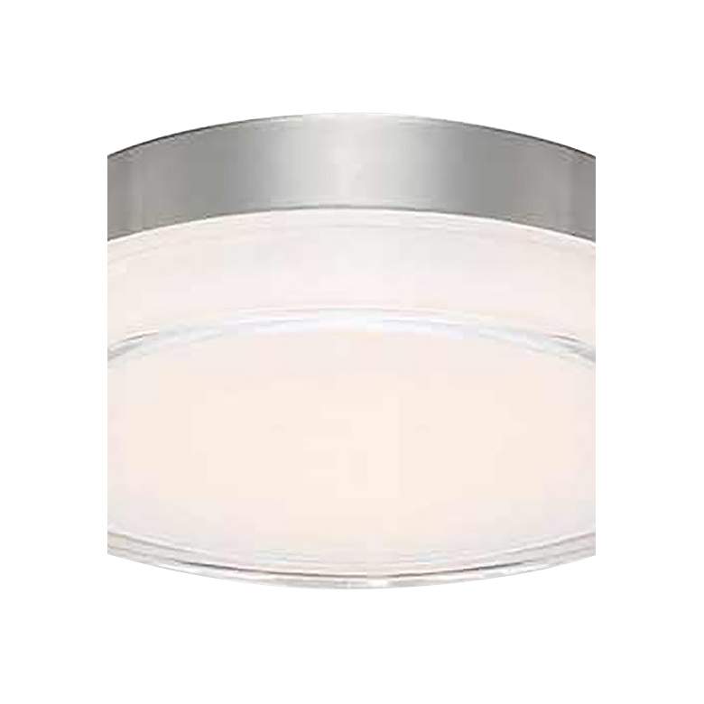 Image 2 Dot 2.5"H x 6.25"W 1-Light Flush Mount in Stainless Steel more views