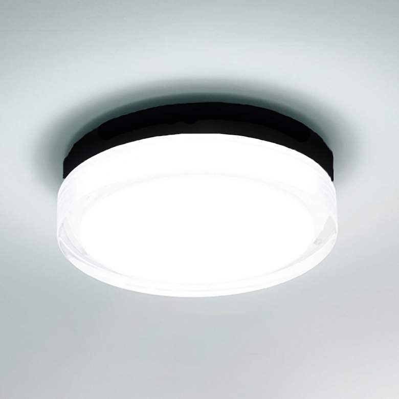 Image 1 Dot 2.5"H x 8.88"W 1-Light Flush Mount in Black