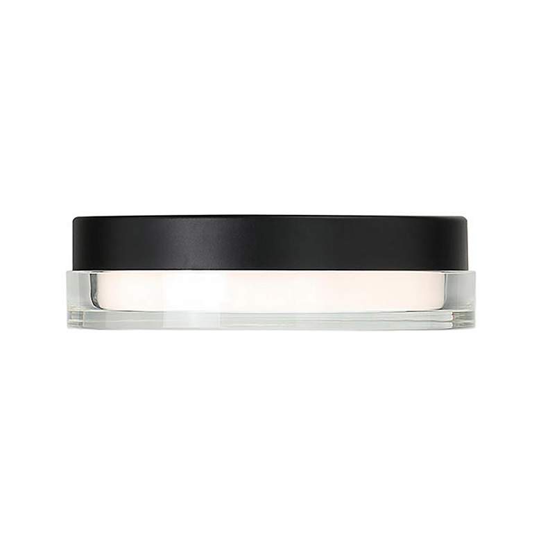 Image 2 Dot 2.5"H x 8.88"W 1-Light Flush Mount in Black more views