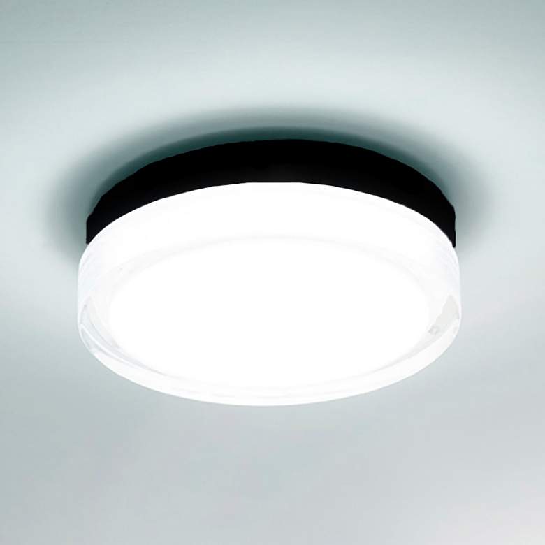 Image 3 Dot 2.5"H x 8.88"W 1-Light Flush Mount in Black more views