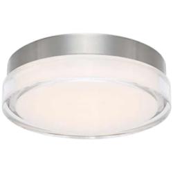 Dot 2.5&quot;H x 8.88&quot;W 1-Light Flush Mount in Stainless Steel