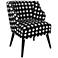 Dot Scrape Jet Black and White Modern Chair