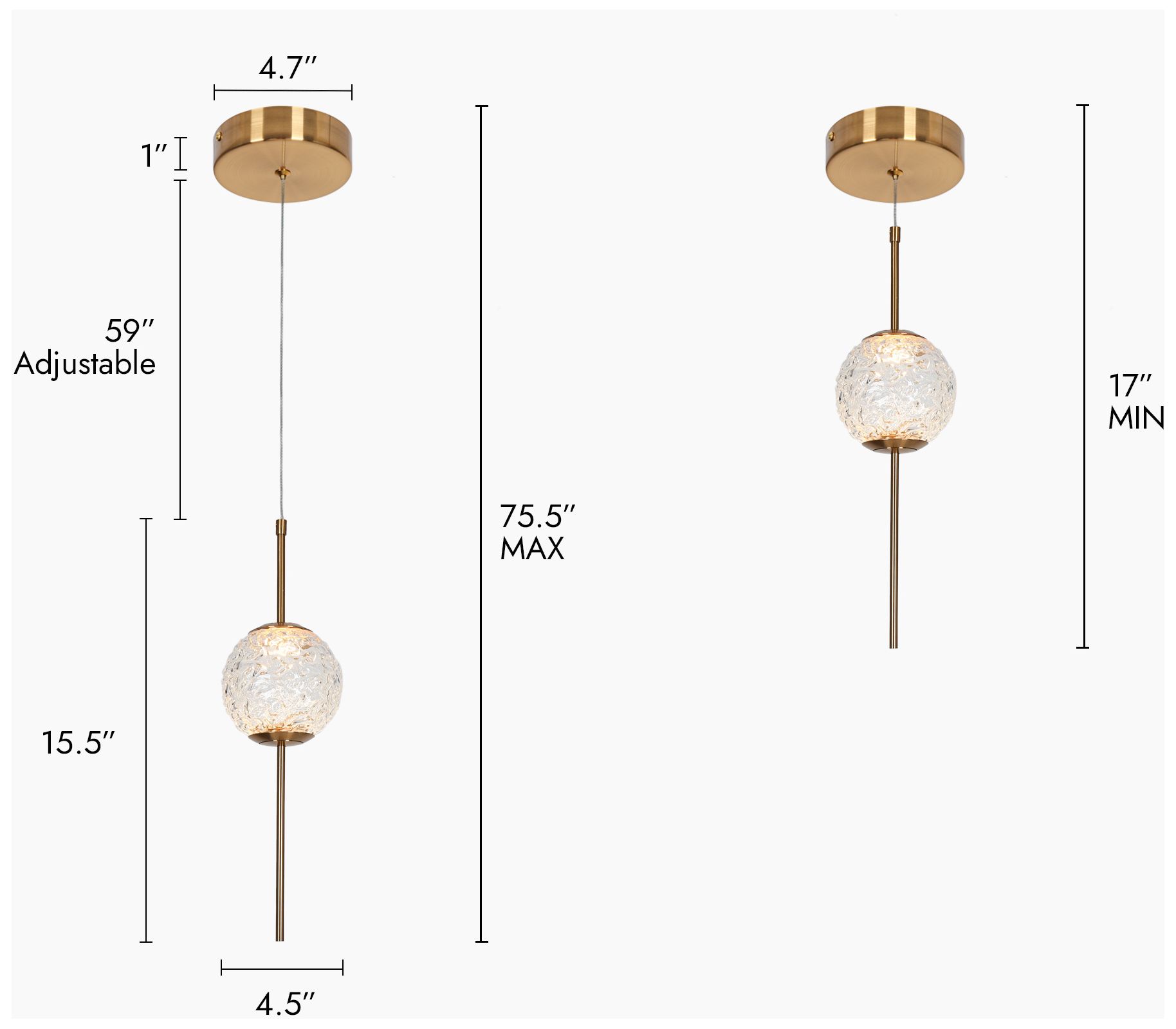 Image 2 Doteaey 1-Light Glass LED Pendant Light - Made to Order more views