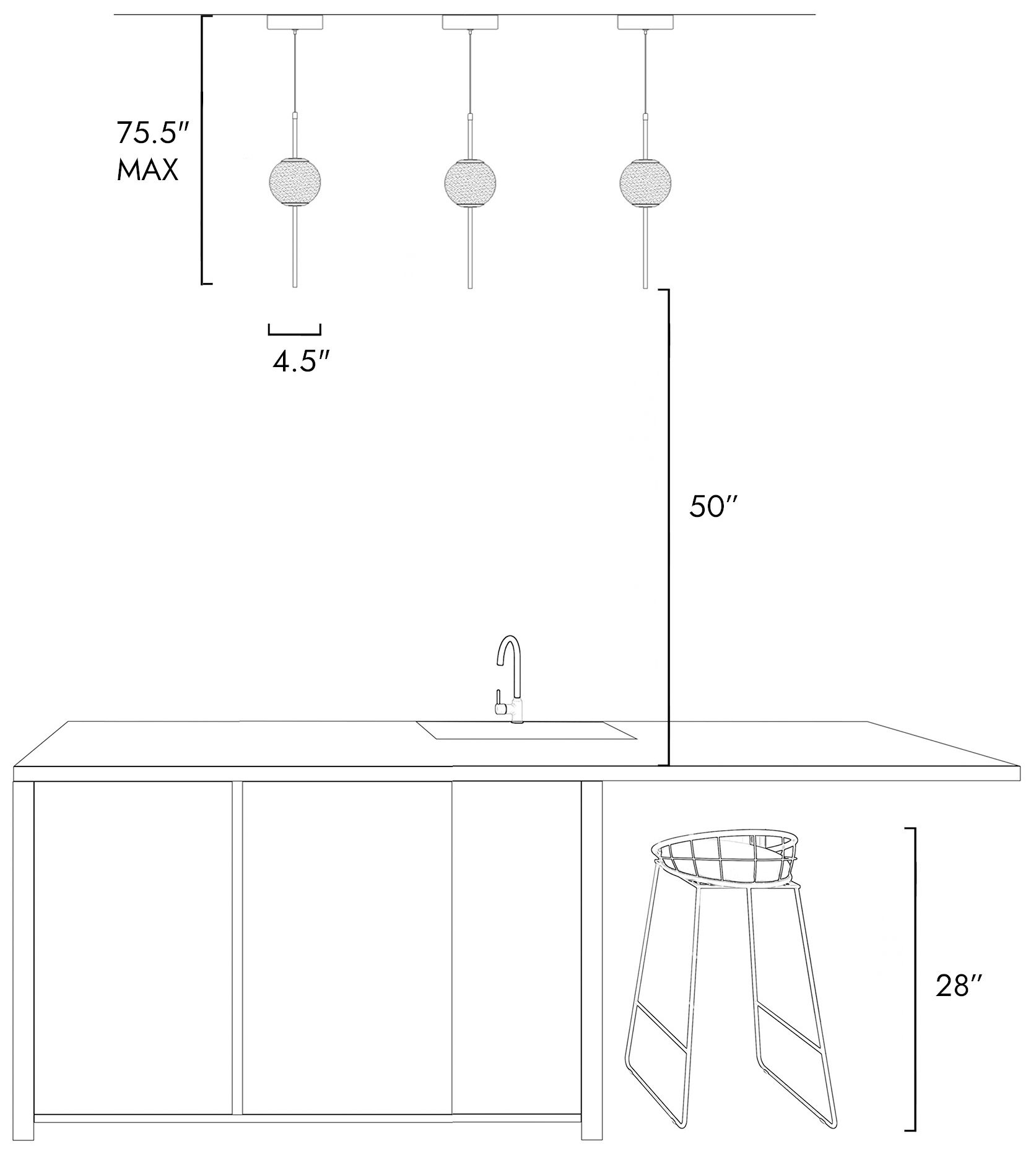 Doteaey 1-Light Glass LED Pendant Light - Made to Order