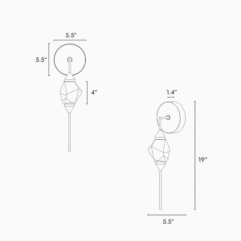 Image 3 Doteaey 1-Light LED Crystal Wall Sconces more views