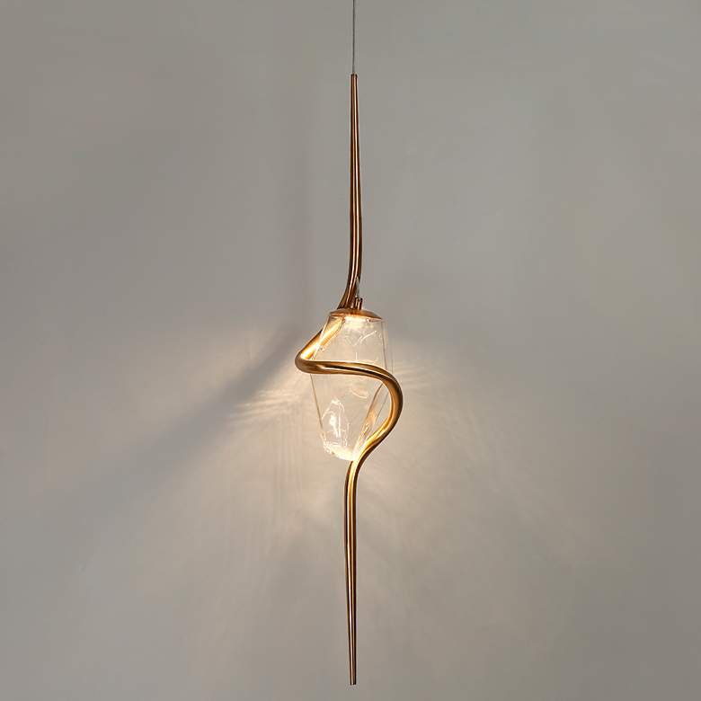 Image 5 Doteaey 1-Light LED Gold Glass Pendant Light more views