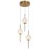 Doteaey 3-Light LED Glass Cluster Island Pendant Light