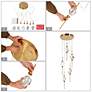 7_Doteaey 5-Light Gold Cluster LED Crystal Island Pendant Light more views