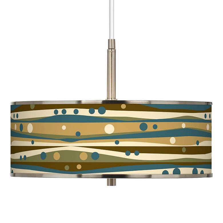 Image 1 Dots and Waves Giclee Glow 16 inch Wide Pendant Light