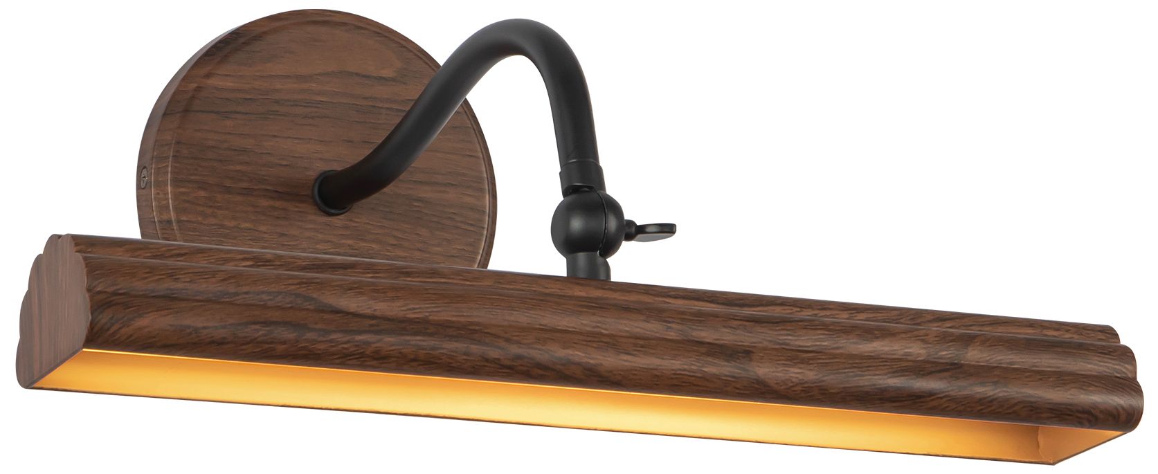 Image 6 Dottie 14-in Walnut Brown dimmable LED Wall/Picture Light more views