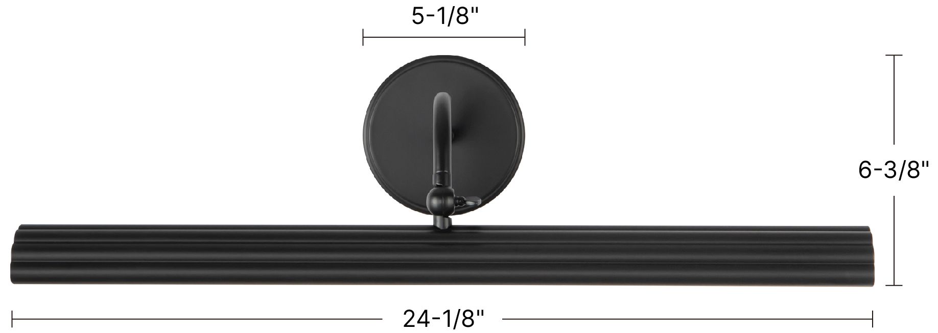 Dottie 24-in Matte Black dimmable LED Wall/Picture Light