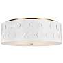 Thumbnail3 of Dottie 27 1/2" Wide Burnished Brass and White Ceiling Light more views