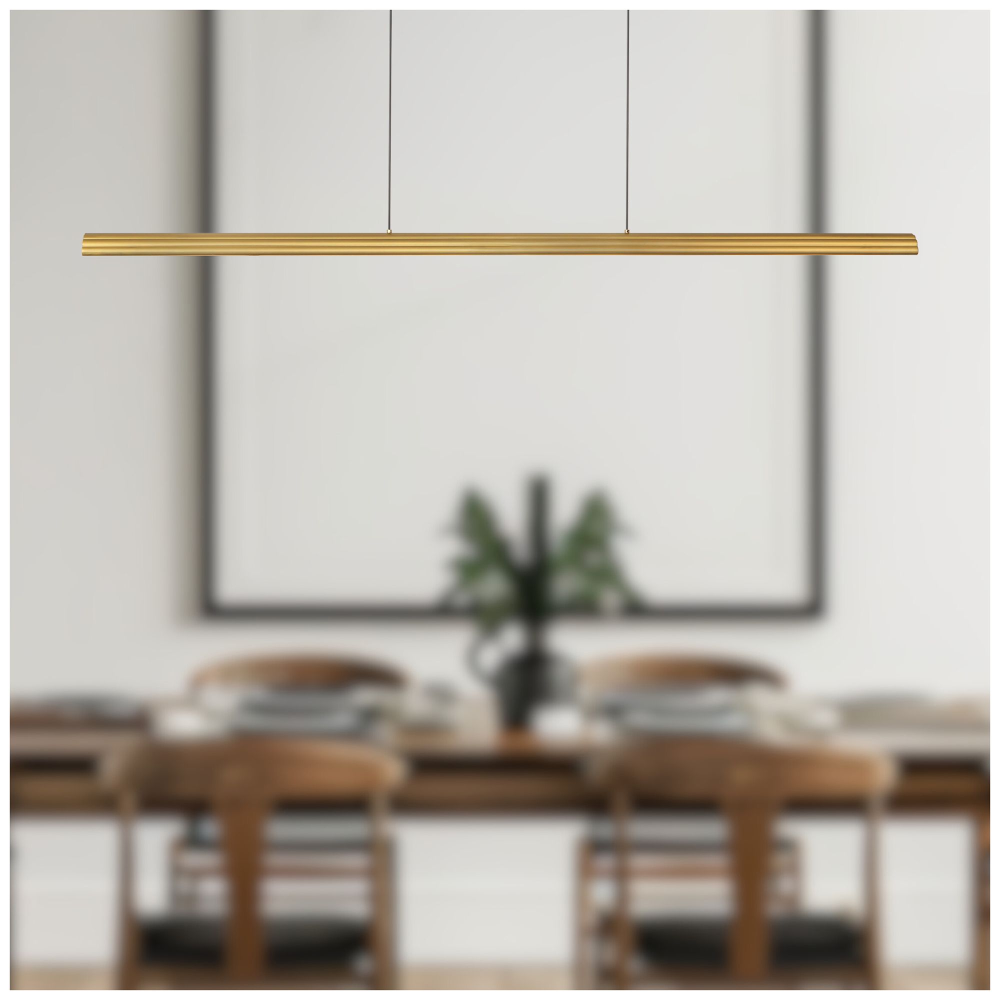 Image 5 Dottie 5-ft Brushed Gold dimmable LED Linear Pendant more views