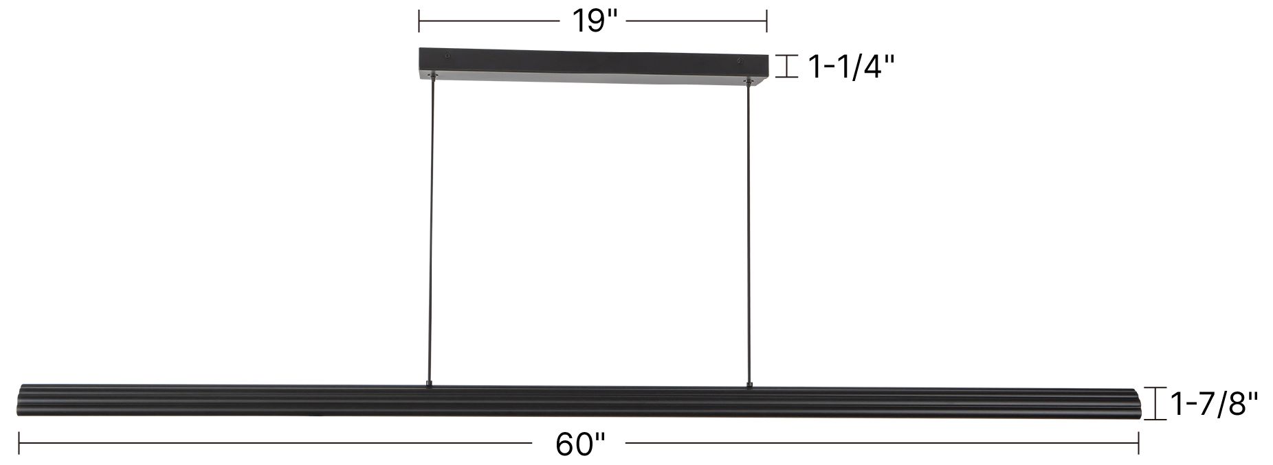 Image 6 Dottie 5-ft Brushed Gold dimmable LED Linear Pendant more views