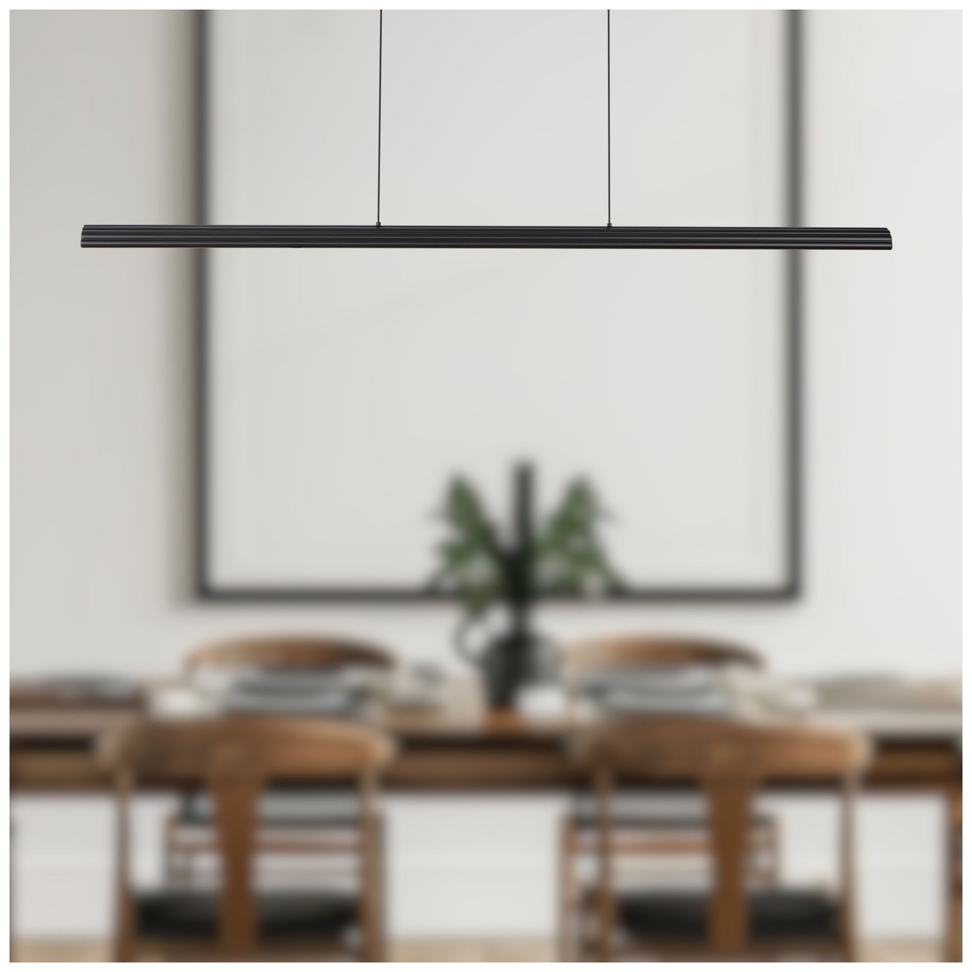 Dottie 5-ft Matte Black dimmable LED Linear Pendant