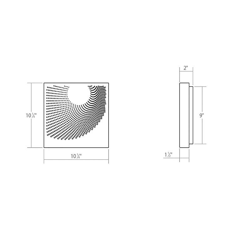 Image 3 Dotwave 10.25" High Textured Black LED Sconce more views