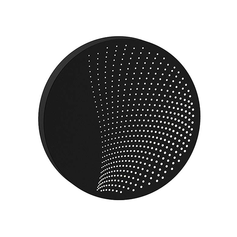 Image 1 Dotwave Medium Round LED Sconce - Textured Black