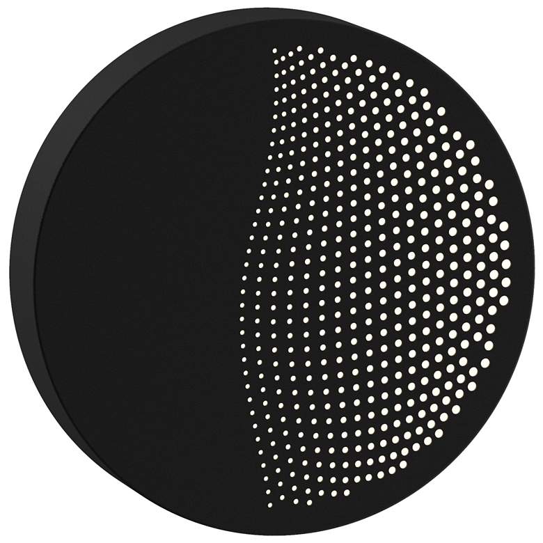 Image 1 Dotwave Small Round LED Sconce - Textured Black