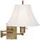 Double Arm Antique Brass Swing Arm Wall Lamp