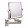 Double Arm Brushed Nickel 9 1/2" x 11 3/4" Wall Mirror