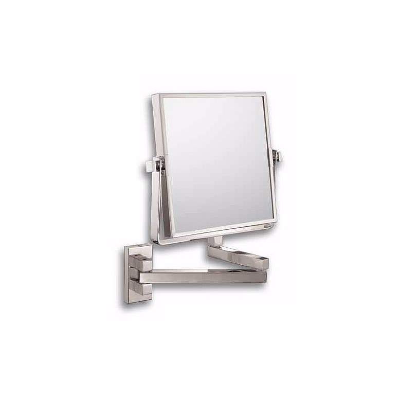 Image 1 Double Arm Brushed Nickel 9 1/2 inch x 11 3/4 inch Wall Mirror