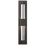 Double Axis 23.5"H Oiled Bronze Small LED Outdoor Sconce w/ Clear Shad