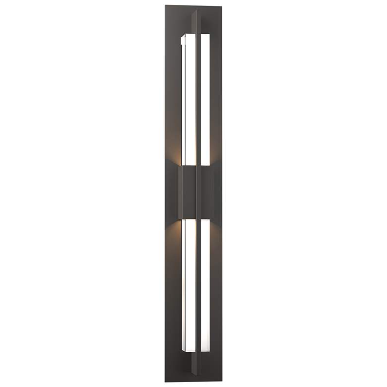 Image 1 Double Axis 31 inchH Oil Rubbed Bronze LED Outdoor Sconce w/ Clear Shade