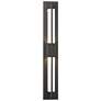 Double Axis 31"H Oil Rubbed Bronze LED Outdoor Sconce w/ Clear Shade