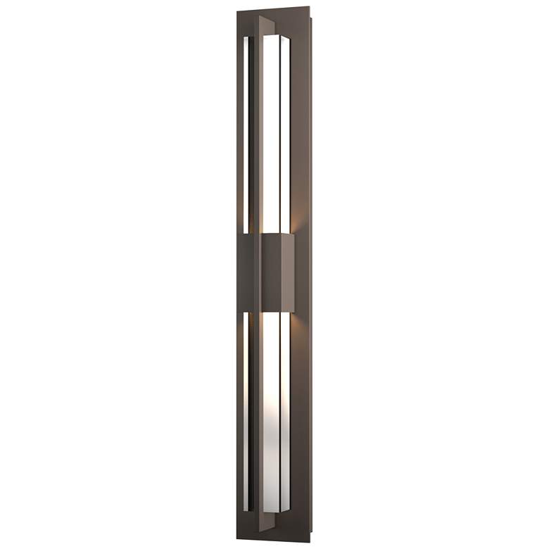 Image 1 Double Axis Large LED Outdoor Sconce - Smoke Finish - Clear Glass