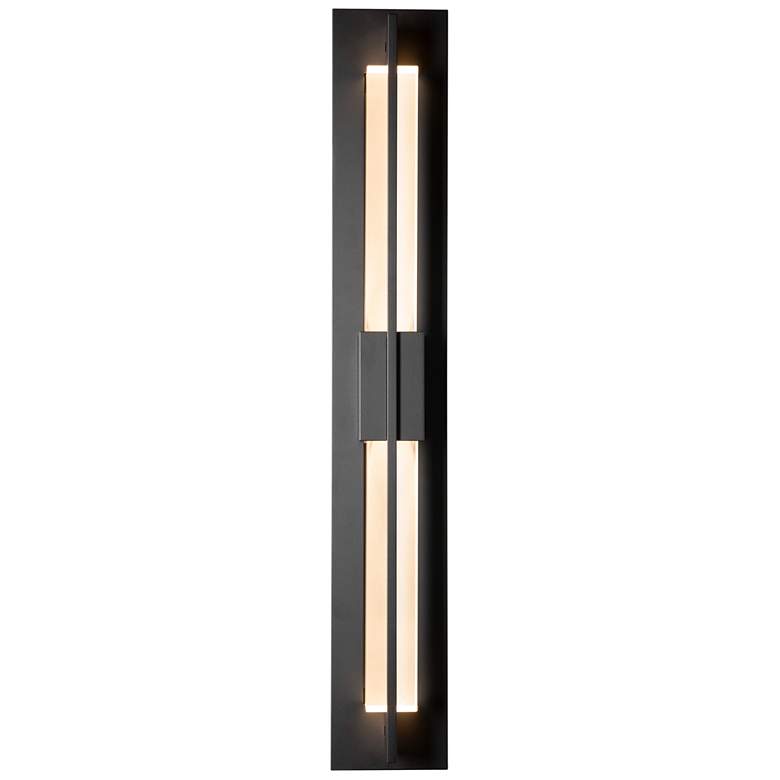 Image 1 Double Axis LED Outdoor Sconce - Black Finish - Clear Glass