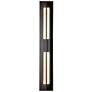 Double Axis LED Outdoor Sconce - Black Finish - Clear Glass