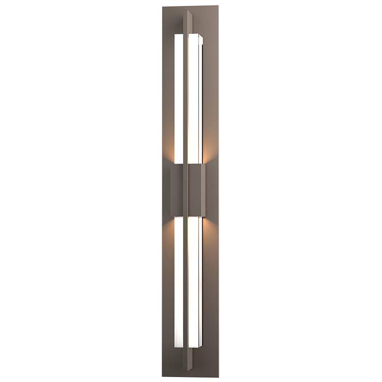 Image 1 Double Axis LED Outdoor Sconce - Smoke Finish - Clear Glass