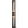 Double Axis LED Outdoor Sconce - Smoke Finish - Clear Glass