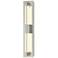 Double Axis Small 23.5" High Sterling Sconce With Clear Glass Shade