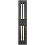 Double Axis Small LED Outdoor Sconce - Black Finish - Clear Glass