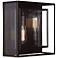 Double Box Clear 12" High Bronze Outdoor Wall Light