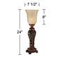 Double Bronze 24" Traditional Console Lamp by Regency Hill in scene