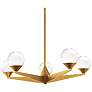 2_Double Bubble 24 1/4" Wide Aged Brass LED Chandelier