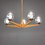 1_Double Bubble 24 1/4" Wide Aged Brass LED Chandelier