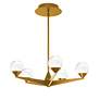 3_Double Bubble 24 1/4" Wide Aged Brass LED Chandelier more views